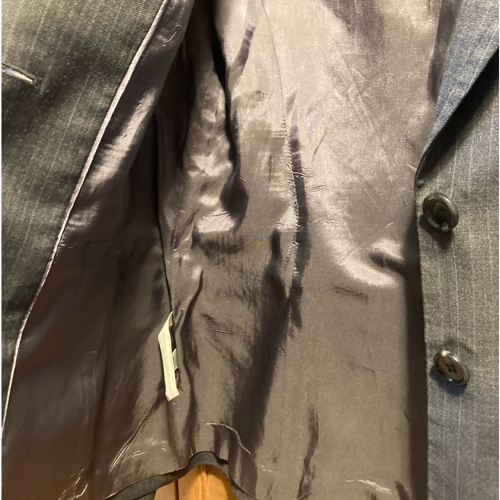 Ann Taylor Grey & Blue Pinstriped Blazer - Picture 8 of 16